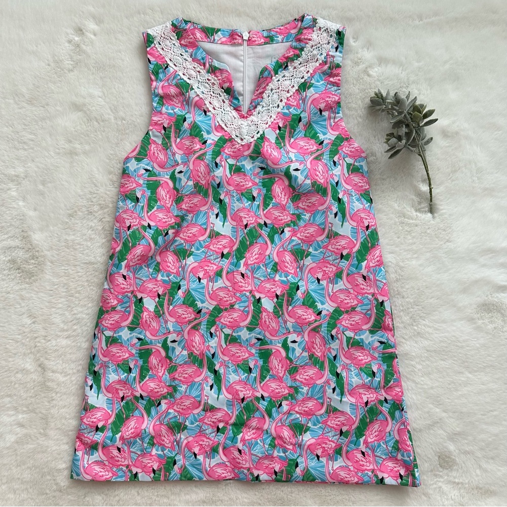 Classic Southern Smocks | NWOT - Flamingo Dress - Size 5 - Hidden Back Zip